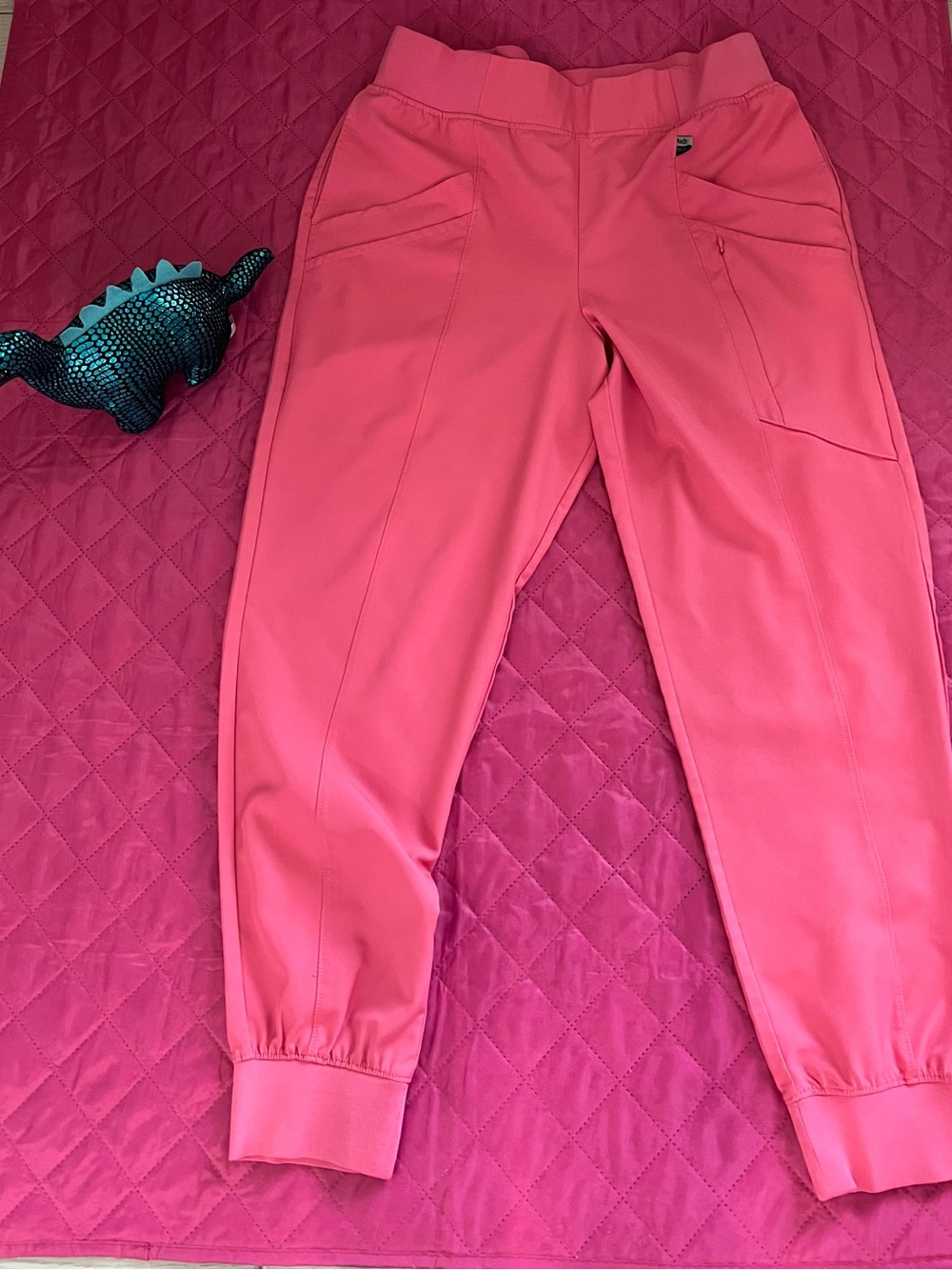 Women’s Pink Jogger Sweatpants with Elastic Cuffs